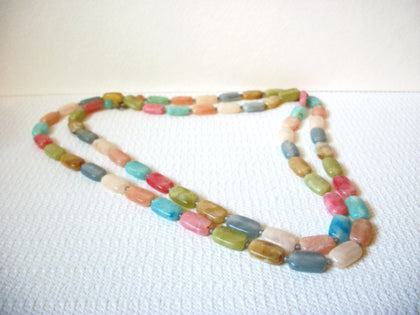 Retro Colorful Glass Necklace 100220