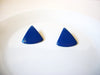 Retro Blue Triangle Earrings 100220