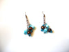 Retro Blue Glass Dangle Earrings 100220