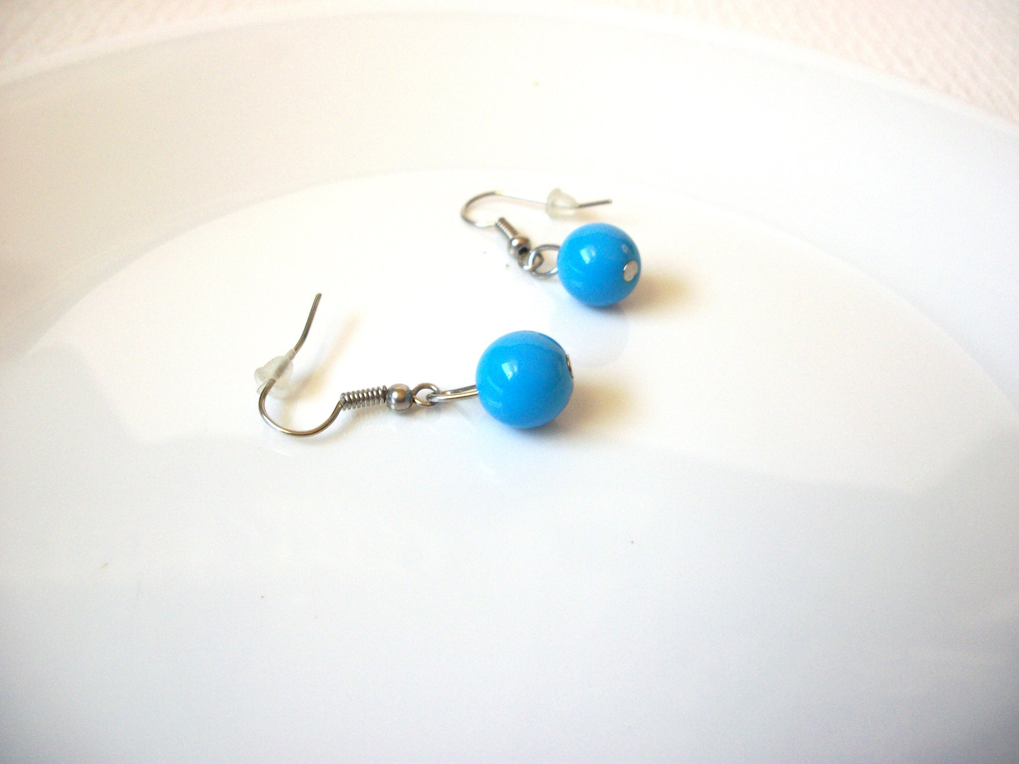 Retro Blue Dangle Earrings 100220