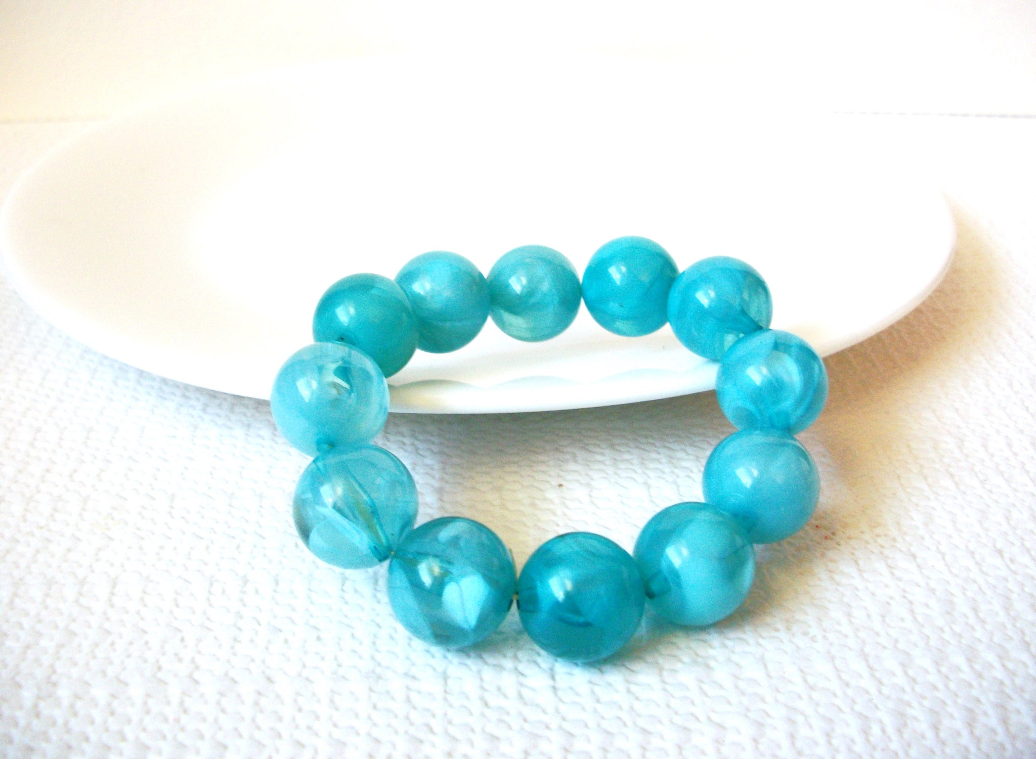 Retro Blue Lucite Bracelet 100320