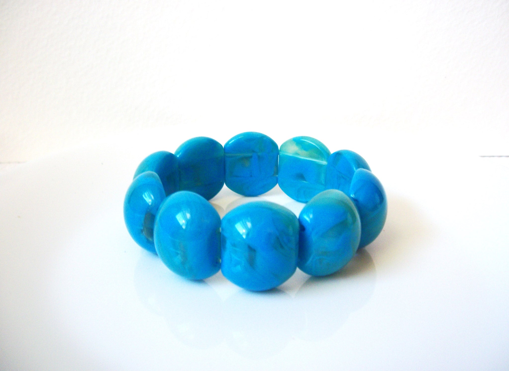 Retro Blue Lucite Bracelet 100320