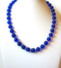 Vintage Cobalt Blue Lucite Necklace 100320