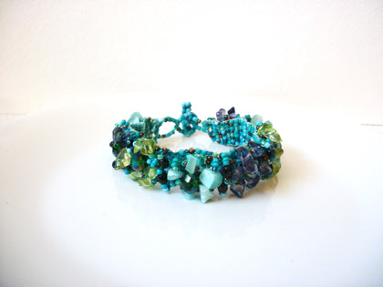 Retro Turquoise Stone Amethyst Bracelet 100320