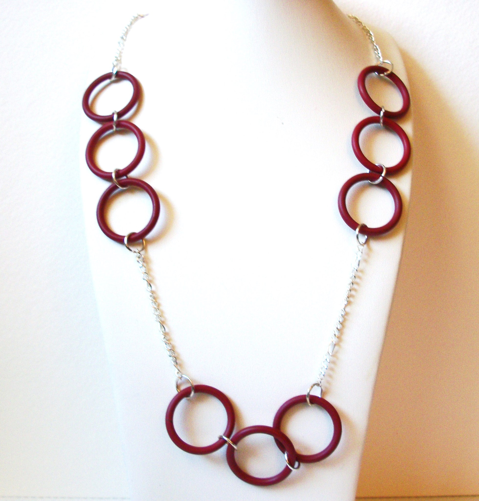 Retro Crimson Red Necklace 100320