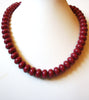 Vintage Crimson Rust Red Necklace 100420