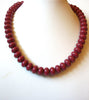 Vintage Crimson Rust Red Necklace 100420