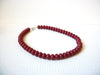 Vintage Crimson Rust Red Necklace 100420