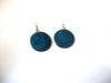 Vintage Dark Blue Lucite Earrings 100420