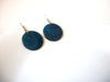 Vintage Dark Blue Lucite Earrings 100420