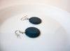 Vintage Dark Blue Lucite Earrings 100420