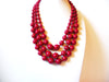 Retro 1970s Red Necklace 100320