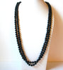 Retro Black Glass Beads Necklace 100420