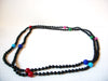 Retro Black Glass Beads Necklace 100420