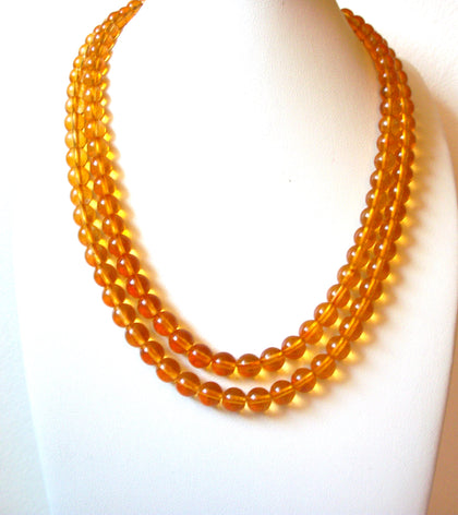 Retro 1970s Orange Necklace 100420