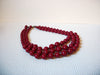 Retro 1970s Red Necklace 100320