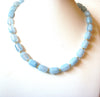 Retro Baby Blue Lucite Necklace 100520