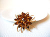 Retro Amber Topaz Flower Burst Brooch Pin 100520