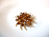 Retro Amber Topaz Flower Burst Brooch Pin 100520