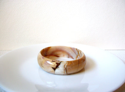 Retro Marble Stone Bangle Bracelet 100620