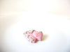 Vintage Pink Heart Brooch Pin 100620