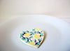 Vintage Folk Art Heart Brooch Pin 100620