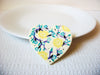 Vintage Folk Art Heart Brooch Pin 100620