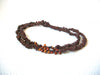 Brown Fruit Nut Beads Necklace 100520