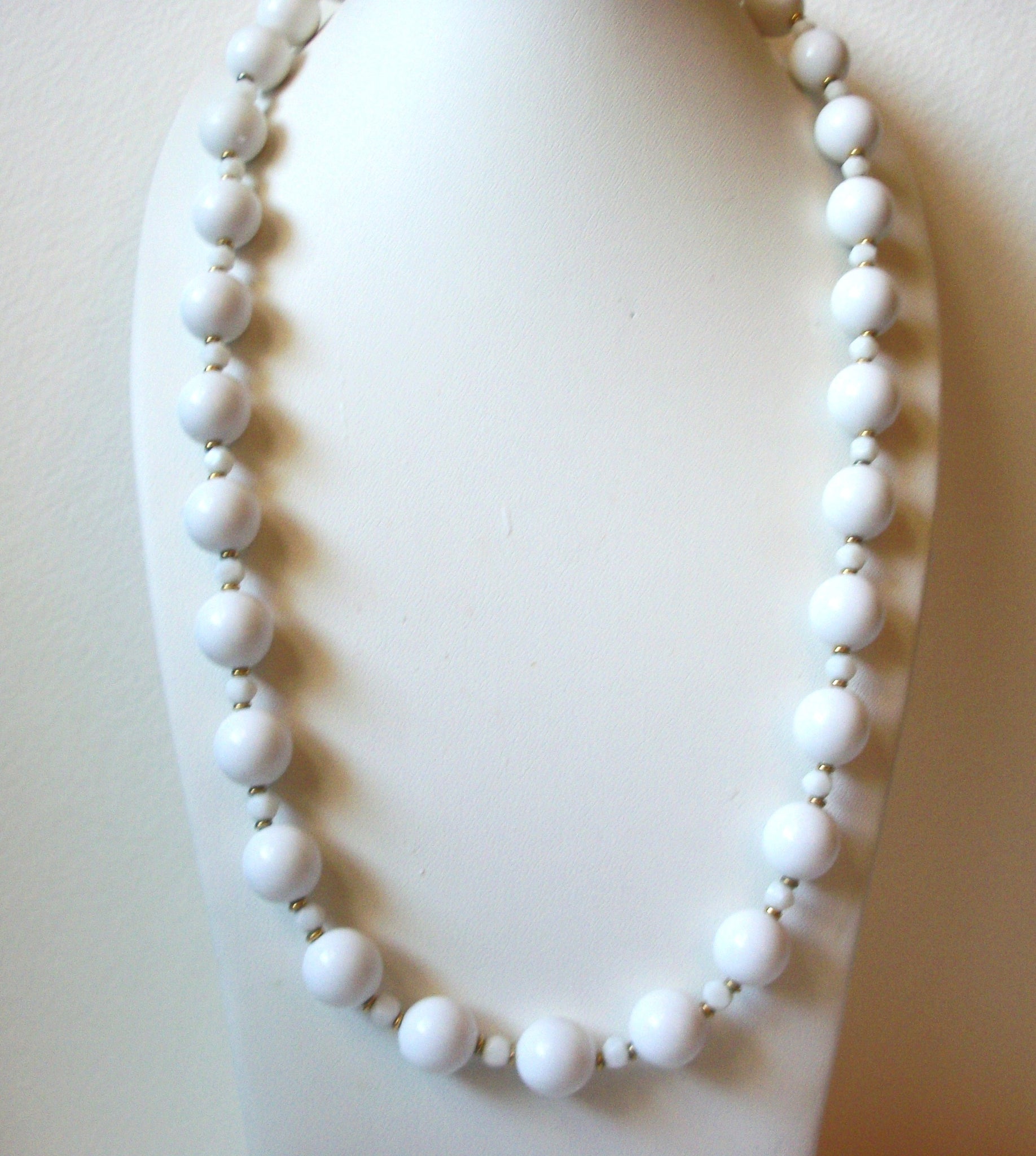 Retro White Long Necklace 100520