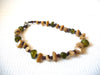 Vintage Black Onyx Jade Jasper Stones Necklace 100520