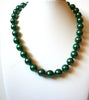 Retro Emerald Green Faux Pearl Necklace 100520