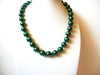 Retro Emerald Green Faux Pearl Necklace 100520