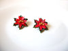 Vintage Christmas Pointsettia Earrings 100520