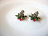 Vintage Christmas Pointsettia Earrings 100520