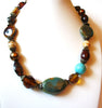 Vintage Pottery Stones Southwestern Necklace 100520