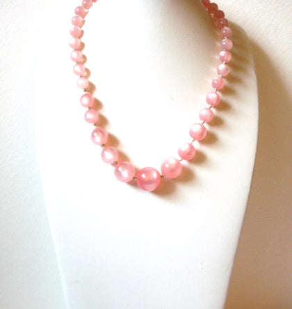 Vintage Pink Moon Glow Necklace 100720