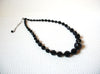 Vintage Black Czech Glass Necklace 100720