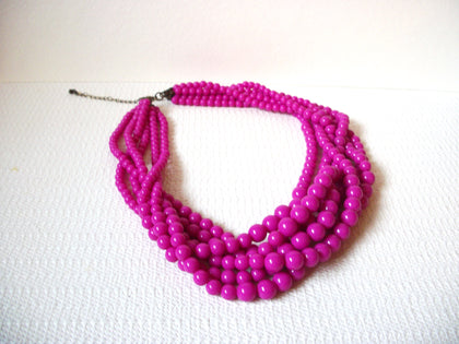 Retro Hot Pink Necklace 100720