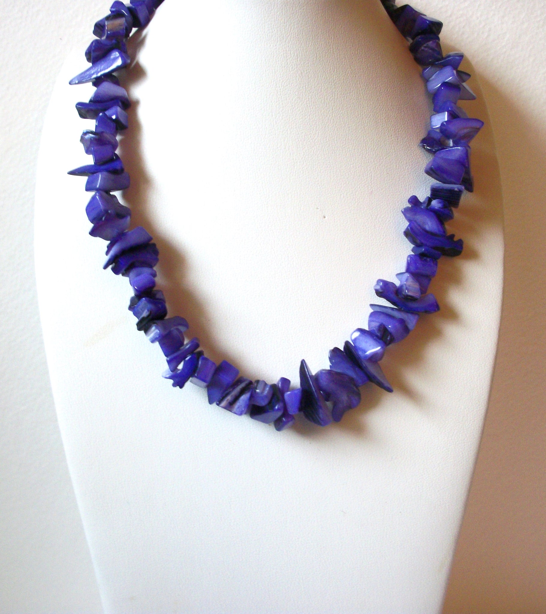 Retro Purple Shell Chips Necklace 100720