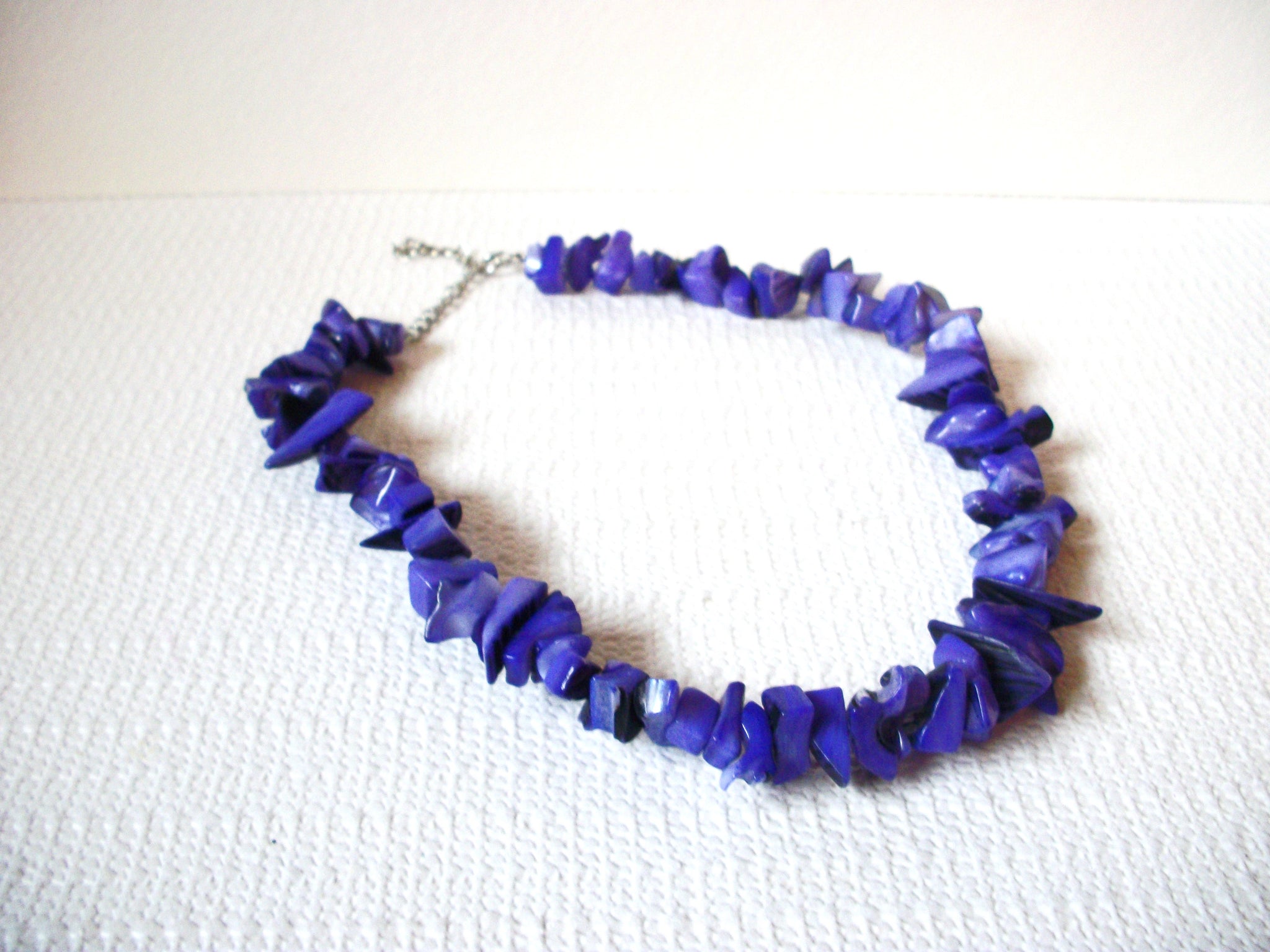 Retro Purple Shell Chips Necklace 100720