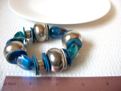 Retro Cloudy Blue Silver Bracelet 100620