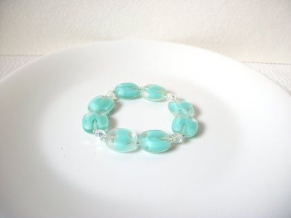 Retro Mint Clear Glass Bracelet 100620