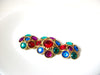 Larger Retro Colorful Rhinestone Brooch Pin 100720