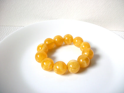 Retro Yellow Egg Lucite Bracelet 100620