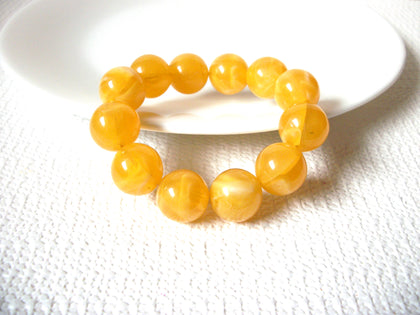 Retro Yellow Egg Lucite Bracelet 100620