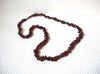 Vintage Dark Red Glass Necklace 100720