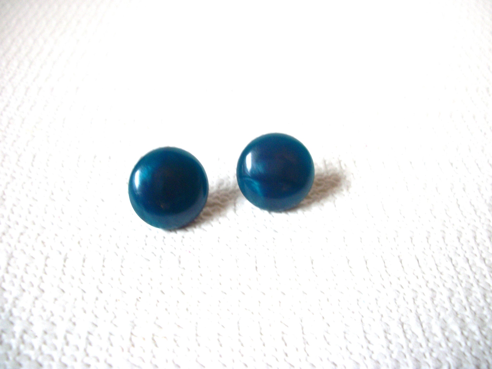 Retro Blue Lucite Earrings 100820