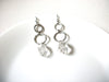 Retro Clear Silver Dangle Earrings 100820