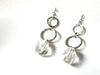 Retro Clear Silver Dangle Earrings 100820