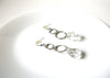 Retro Clear Silver Dangle Earrings 100820